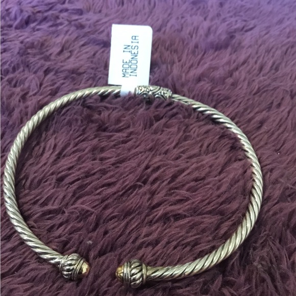 NWT Artisan Crafted Samual B 18K & Sterling Silver Flexible Hinged Bracelet - Picture 1 of 14